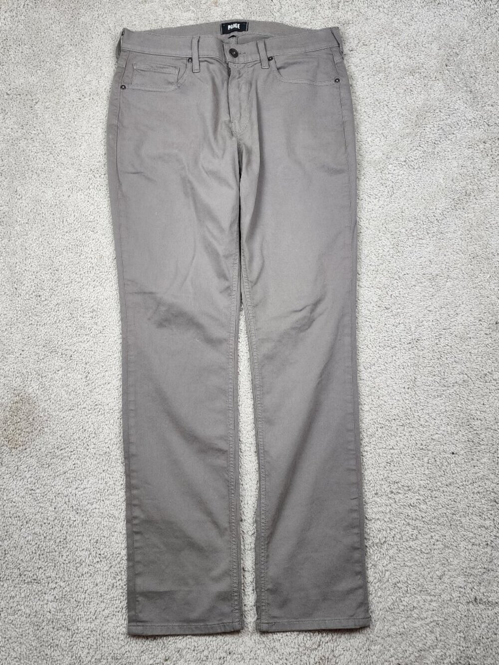 Paige Designer Pants Men 33x33 Beige Federal Straight Leg Preppy Travel Business